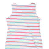 JOULES Premium Womens Day Dress White Striped Sleeveless Knee Length UK 14