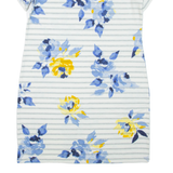 JOULES Womens T-Shirt Dress White Floral Short Sleeve Knee Length UK 14