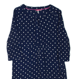 JOULES Womens Day Dress Blue Viscose Spotted Knee Length UK 12