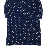 JOULES Womens Day Dress Blue Viscose Spotted Knee Length UK 12