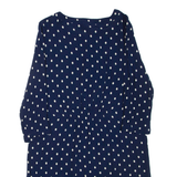 JOULES Womens Day Dress Blue Viscose Spotted Knee Length UK 12