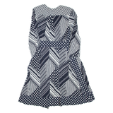 HOBBS LONDON Womens Wrap Dress Blue Viscose Geometric Long Sleeve Midi UK 10