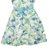 PHASE EIGHT Belted Womens Day Dress White Floral Sleeveless Knee Length UK 12