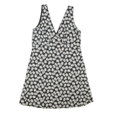 GAP Womens Day Dress Black Floral Sleeveless Short M
