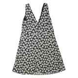 GAP Womens Day Dress Black Floral Sleeveless Short M