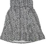 MINT VELVET Womens Mini Dress Black Spotted Sleeveless Short L