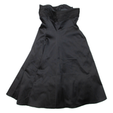 COAST Womens Fit & Flare Dress Black Sleeveless Knee Length M