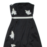 COAST Womens Fit & Flare Dress Black Sleeveless Knee Length S