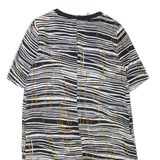 HOBBS LONDON Womens Day Dress Black Viscose Striped Knee Length UK 10