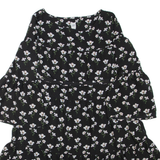 GAP Womens Day Dress Black Short Sleeve Knee Length S