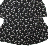 GAP Womens Day Dress Black Short Sleeve Knee Length S