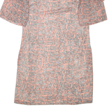 REISS Womens Day Dress Orange Short Sleeve Short XS