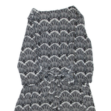 BCBGMAXAZRIA Womens Day Dress Black Viscose Floral Long Sleeve Knee Length M