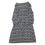 BCBGMAXAZRIA Womens Day Dress Black Viscose Floral Long Sleeve Knee Length M