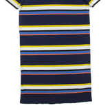 WHISTLES Womens T-Shirt Dress Blue Striped Short Sleeve Knee Length M