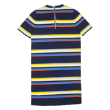WHISTLES Womens T-Shirt Dress Blue Striped Short Sleeve Knee Length M