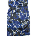 COAST Womens Pencil Dress Blue Floral Sleeveless Knee Length M