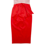 TED BAKER Womens Pencil Dress Red Colourblock Midi XXS