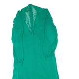 PHASE EIGHT Womens Day Dress Green Long Sleeve Hi-Low UK 8