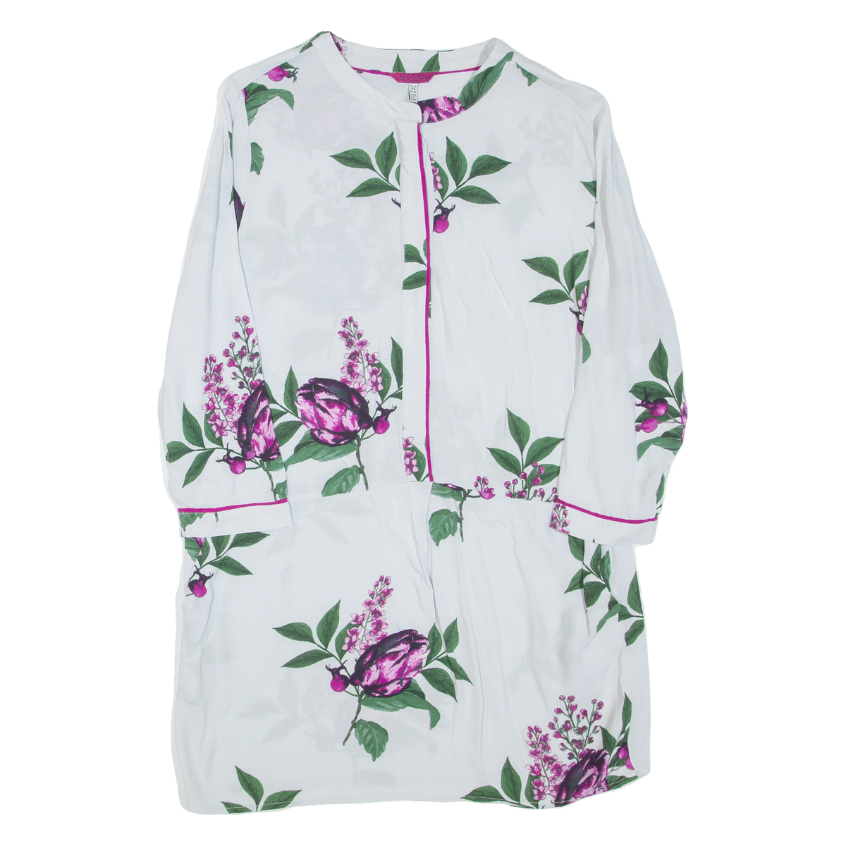 joules grey floral dress Womens Day Long Sleeve Short UK 12 – Cerqular V neck