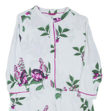 JOULES Womens Day Dress Grey Floral Long Sleeve Short UK 12