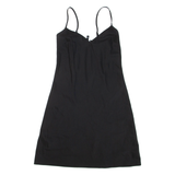 KAREN MILLEN Womens Slip Dress Black Sleeveless Short UK 10