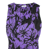 TIBI Womens Day Dress Purple Viscose Floral Long Sleeve Knee Length M