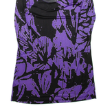 TIBI Womens Day Dress Purple Viscose Floral Long Sleeve Knee Length M