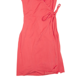 BODEN Womens Wrap Dress Orange Viscose Short Sleeve Knee Length UK 12