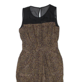 HOBBS LONDON N.w.3 Womens Day Dress Black Spotted Sleeveless Short S