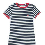 JACK WILLS Womens T-Shirt Dress Blue Striped Short Sleeve Short UK 8