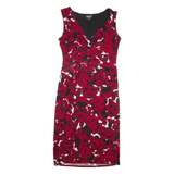 PHASE EIGHT Womens Day Dress Red Floral Sleeveless Knee Length UK 12
