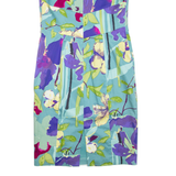 COAST Womens Pencil Dress Blue Floral Sleeveless Knee Length L