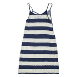 HILFIGER DENIM Womens Day Dress Blue Striped Sleeveless Short L