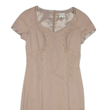 REISS Womens Pencil Dress Brown Short Sleeve Knee Length UK 6