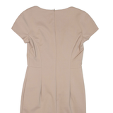 REISS Womens Pencil Dress Brown Short Sleeve Knee Length UK 6