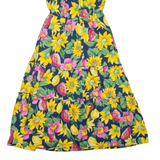 MONSOON Womens Tea Dress Yellow Floral Sleeveless Midi S