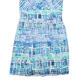 CALVIN KLEIN Womens Day Dress Blue Spotted Sleeveless Knee Length M