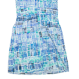 CALVIN KLEIN Womens Day Dress Blue Spotted Sleeveless Knee Length M