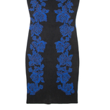 FRENCH CONNECTION Womens Bodycon Dress Blue Viscose Floral Knee Length UK 8