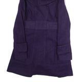 MISS SIXTY Womens Trench Coat Purple Wool XS
