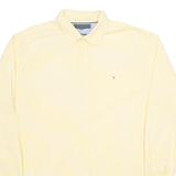TOMMY HILFIGER Mens Shirt Yellow Check Long Sleeve XL
