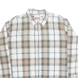 WRANGLER Mens Shirt White Check Long Sleeve L