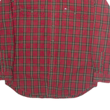 TOMMY HILFIGER Mens Shirt Red Check Long Sleeve L