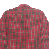 TOMMY HILFIGER Mens Shirt Red Check Long Sleeve L