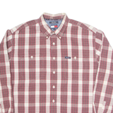 TOMMY JEANS Mens Shirt Red Check Long Sleeve L