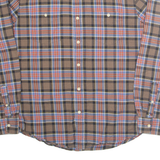 TOMMY HILFIGER Slim Fit Mens Shirt Brown Check Long Sleeve L