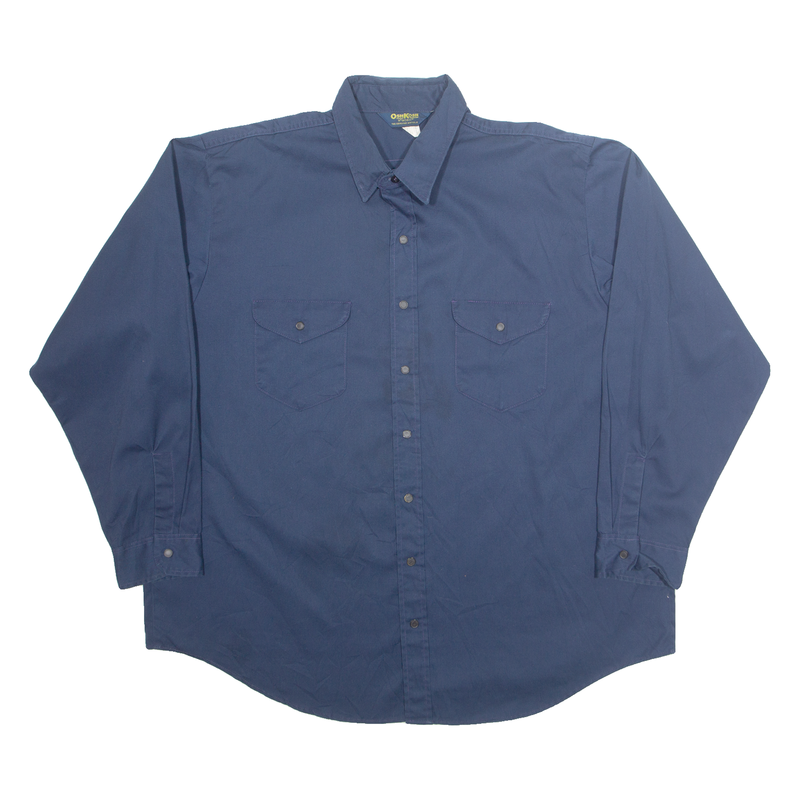 OSHKOSH B'GOSH Mens Plain Shirt Blue Long Sleeve 2XL