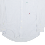 TOMMY HILFIGER Mens Shirt White Pinstripe Long Sleeve M