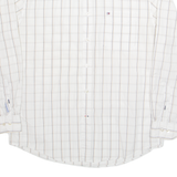 TOMMY HILFIGER Mens Shirt White Check Long Sleeve L